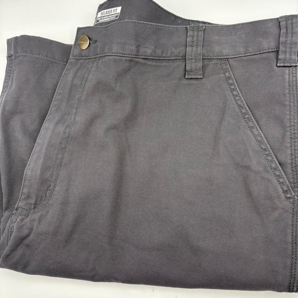 Carhartt Rugged Flex Canvas Utility Work Shorts Relaxed Fit Gray Mens Size 42x11